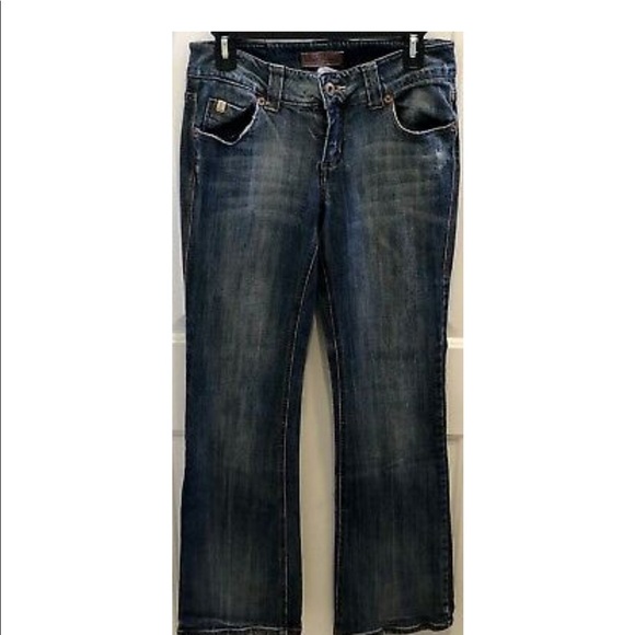 Z Cavaricci Juniors Bootcut Faded Jeans Size 7 - Picture 1 of 8